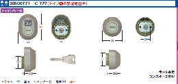 C-777 Z-1A2-DDTC SGシャイングレー 2個同一シリンダー