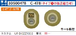 C-478 トステムURDGZZ1031 2個同一シリンダーゴールドMCY446