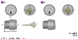 C-203  旧#1510　22ミリ両面シリンダー用　(GCY-60)