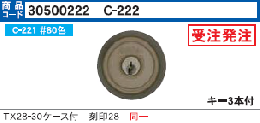 C-222 TXP28-30用ケース付2個同一シリンダー#80色(GCY-74)