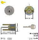 C-258 アイカ#622用シリンダー シルバー色　WCY-72