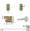 C-262 引戸錠#326(AS-23B)用シリンダ ーBM色　WCY-47